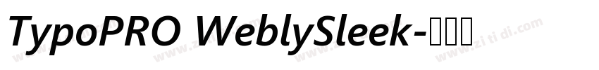 TypoPRO WeblySleek字体转换